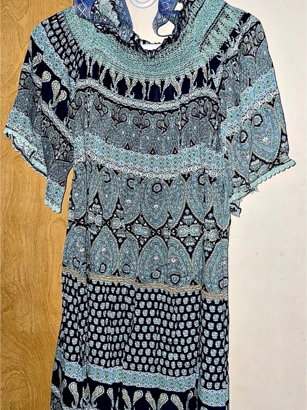 One World Women's Geometric Mini Dress Size Medium